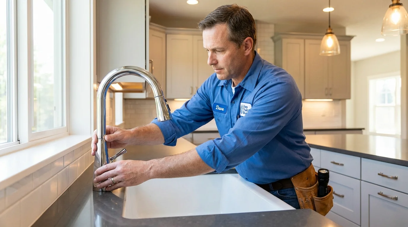 Kitchen faucet installation by Johns Plumbing LLC in Orangevale